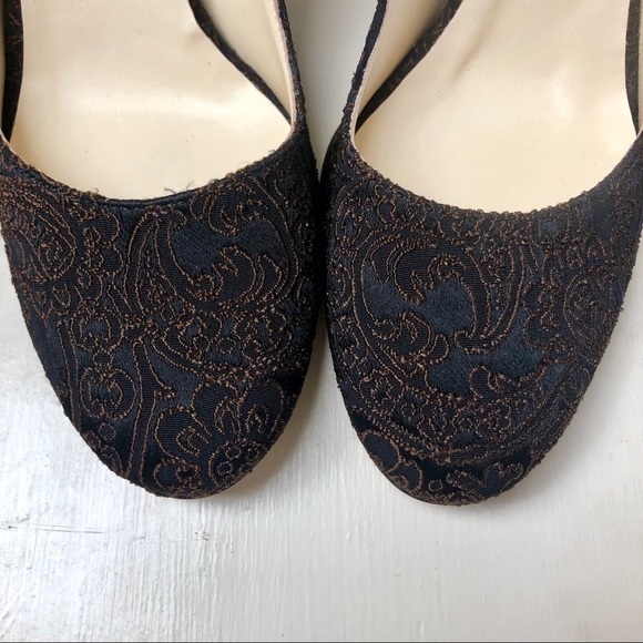 Butter Shoes Black with Brown Embroidery 9 - Picture 2 of 8